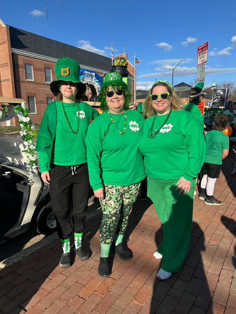 Midshore Veterinary Service staff members dressed up for St. Patricks Day parade Midshore Veterinary Service staff members dressed up for St. Patricks Day parade